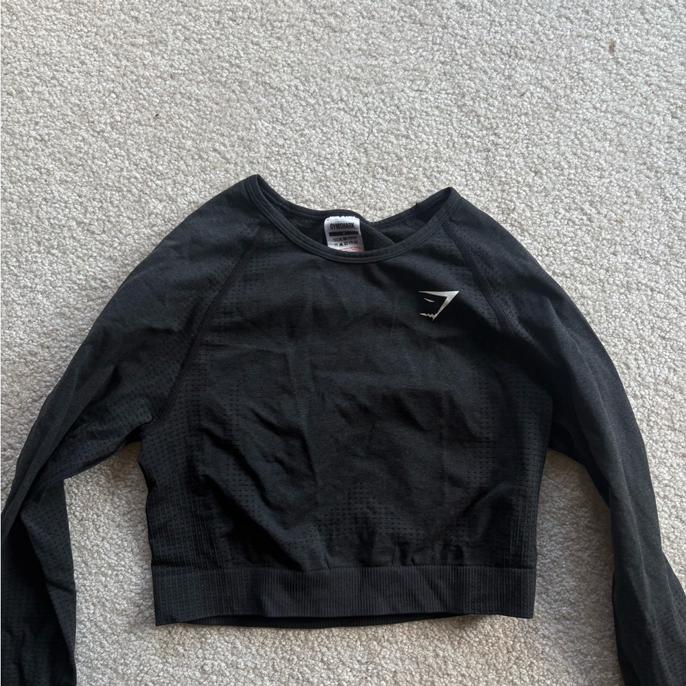Gymshark Black Long Sleeve Crop Top